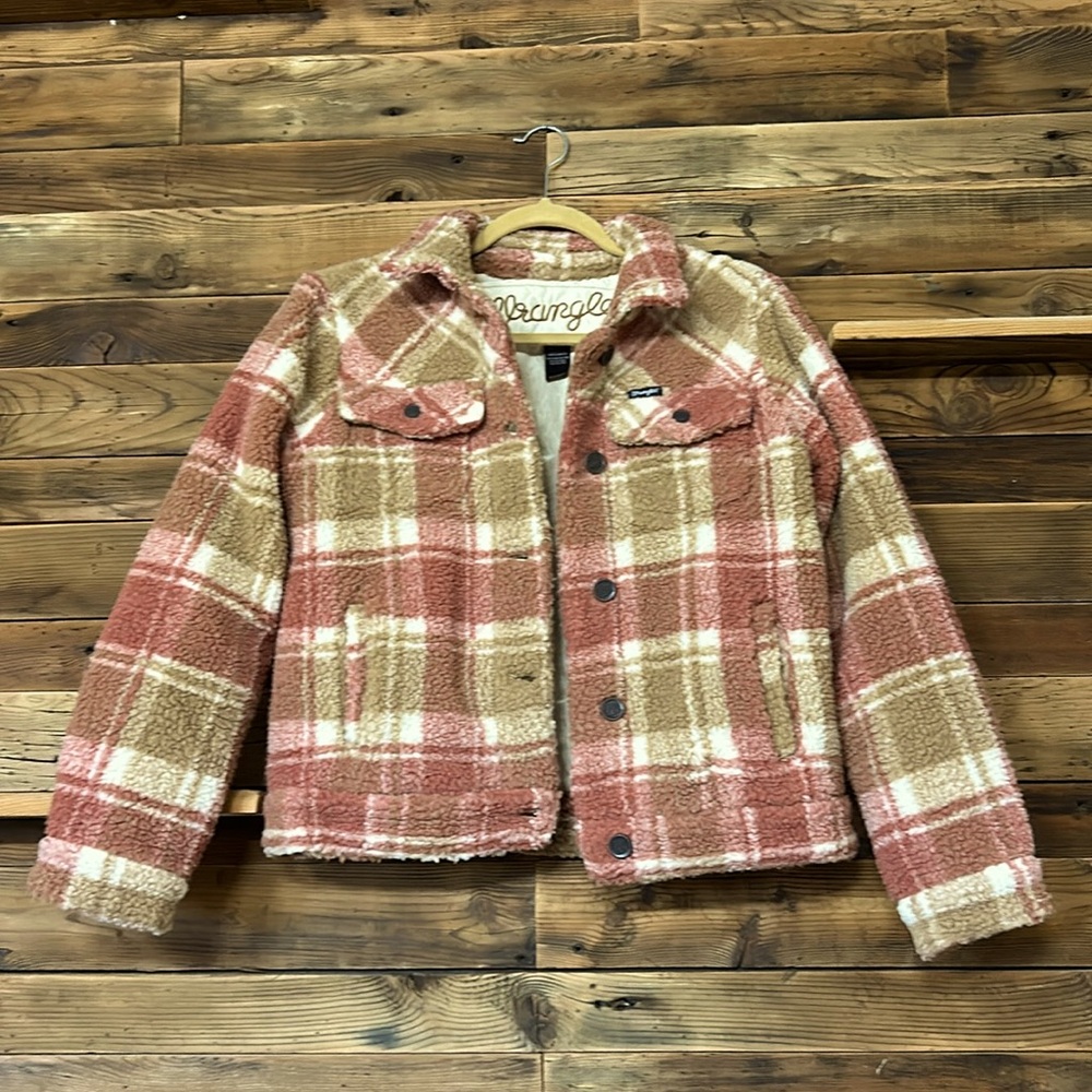 Wrangler Retro Fuzzy Plaid Sherpa Jacket